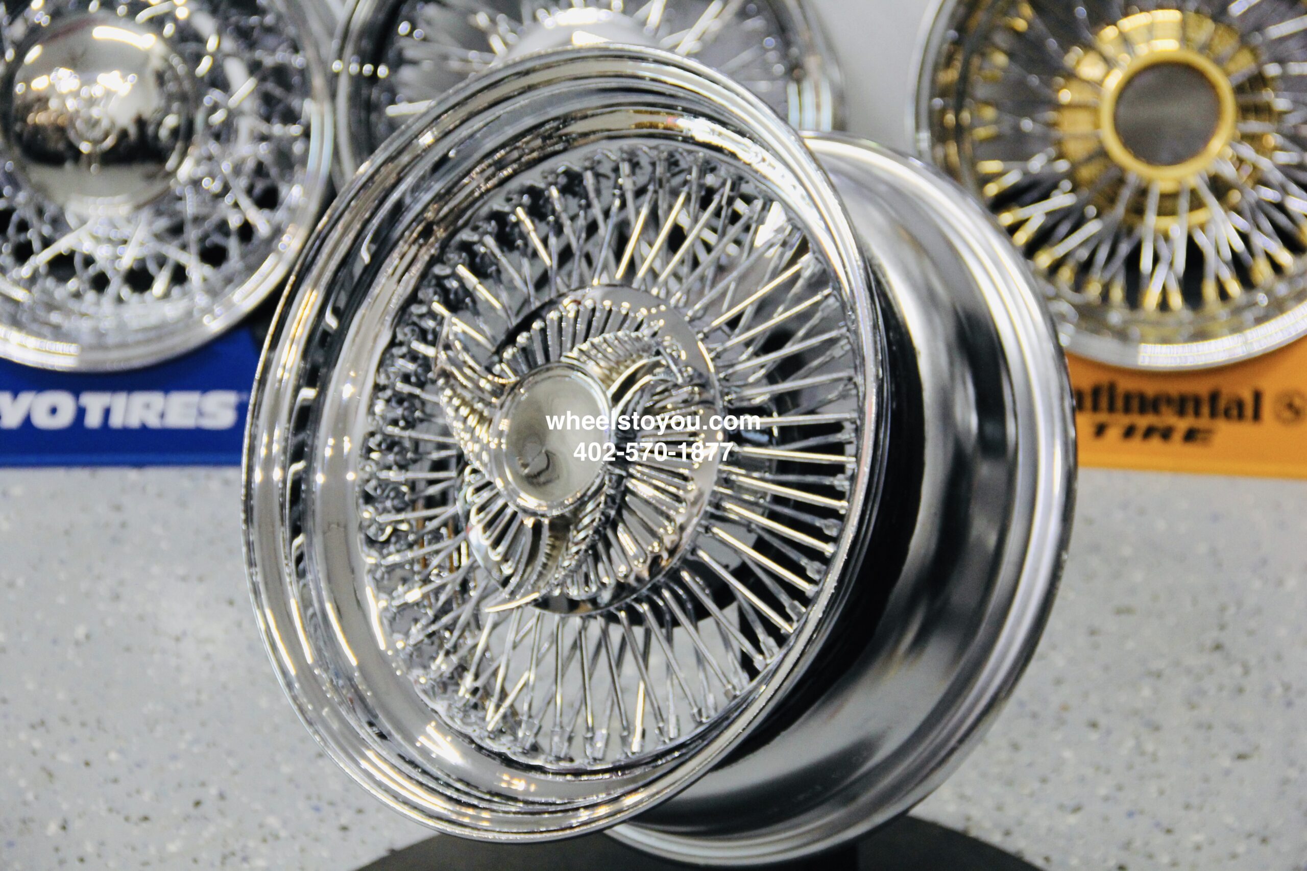 4 CAP DEAL McLEAN 80 SPOKE WIRE WHEEL RIM FLUTED CHROME CENTER CAPS 7-5/16 DIA
